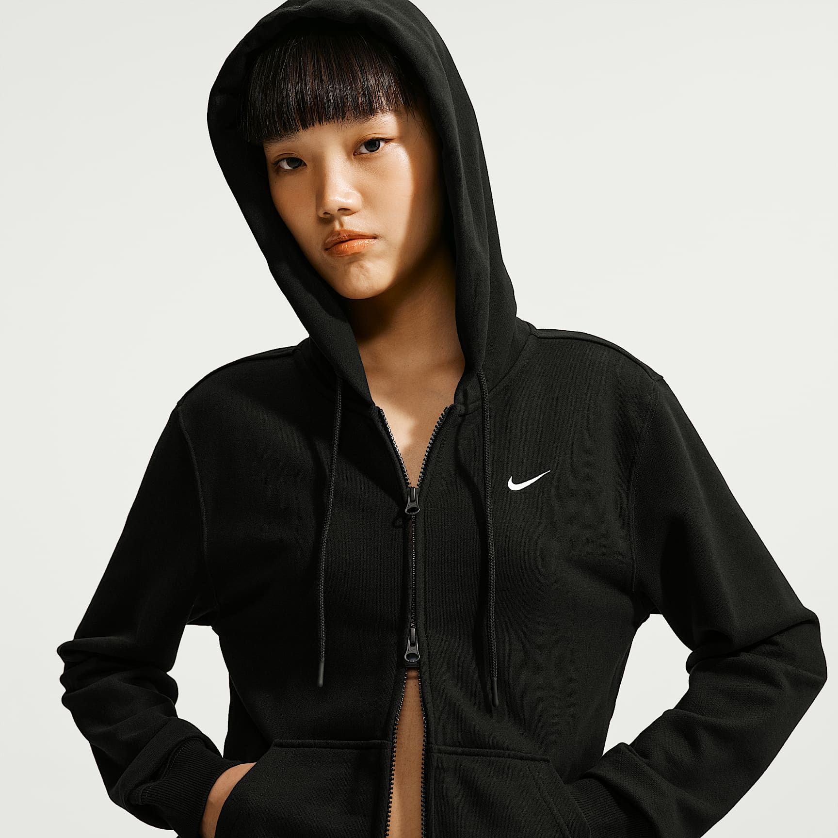 Nike Studio Fleece Lightweight Women's Full-Zip Hoodie. Nike ID